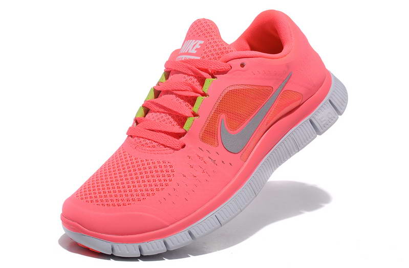 Nike Free run Womens Shoes 5.0 breathable Watermelon Red Gray (5)